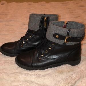 Tommy Hilfiger Combat Boots With Wool Detail